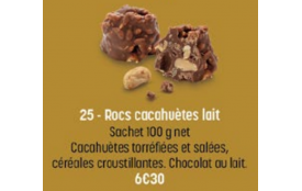 Rocs cacahuètes lait
