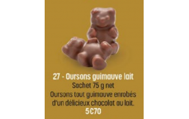 Oursons guimauve lait